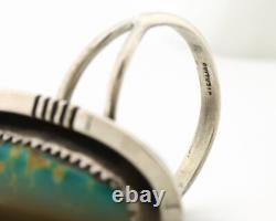 Navajo Ring. 925 Silver Natural Blue Turquoise Native American Artist C. 1980's