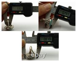 Navajo Ring. 925 Silver Natural Blue Turquoise Native American Artist C. 1980's