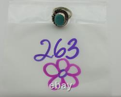 Navajo Ring. 925 Silver Natural Blue Turquoise Native American Artist C. 1980's