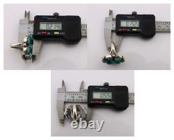 Navajo Ring. 925 Silver Natural Blue Turquoise Native American Artist C. 80's