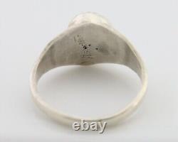 Navajo Ring 925 Silver Natural Blue Turquoise Native American Artist C. 80's
