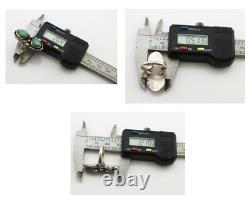 Navajo Ring 925 Silver Natural Blue Turquoise Native American Artist C. 80's