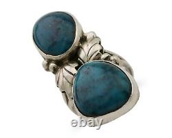 Navajo Ring 925 Silver Natural Blue Turquoise Native American C. 80's