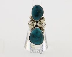 Navajo Ring 925 Silver Natural Blue Turquoise Native American C. 80's