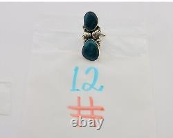 Navajo Ring 925 Silver Natural Blue Turquoise Native American C. 80's