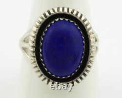 Navajo Ring. 925 Silver Natural Lapis Lazuli Native American Artist C. 80's
