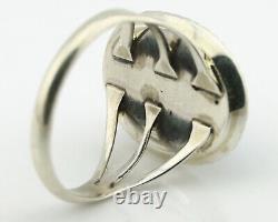 Navajo Ring. 925 Silver Natural Lapis Lazuli Native American Artist C. 80's