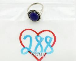 Navajo Ring. 925 Silver Natural Lapis Lazuli Native American Artist C. 80's