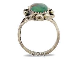 Navajo Ring. 925 Silver Natural Turquoise Native American Artist C. 1980's