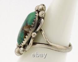 Navajo Ring. 925 Silver Natural Turquoise Native American Artist C. 1980's
