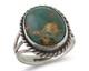 Navajo Ring 925 Silver Natural Turquoise Native American Artist C. 80's