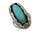 Navajo Ring 925 Silver Natural Turquoise Native American Artist Size 6.75 C. 80's