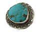 Navajo Ring 925 Silver Natural Turquoise Native Artist Signed Kh C. 80's