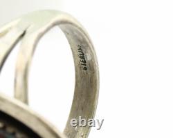 Navajo Ring. 925 Silver Spiderweb Turquoise Native American Artist C. 1980's