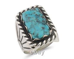 Navajo Ring 925 Silver Turquoise Native American Artist C. 80's