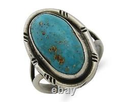 Navajo Ring 925 Silver Turquoise Native American Artist C. 80's