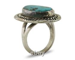 Navajo Ring 925 Silver Turquoise Native American Artist C. 80's