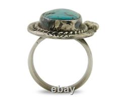 Navajo Ring 925 Silver Turquoise Native American Artist C. 80's