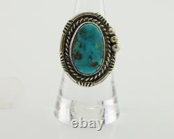 Navajo Ring 925 Silver Turquoise Native American Artist C. 80's