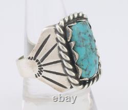 Navajo Ring 925 Silver Turquoise Native American Artist C. 80's