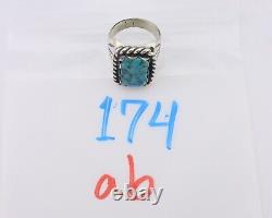 Navajo Ring 925 Silver Turquoise Native American Artist C. 80's