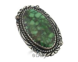 Navajo Ring 925 Silver Varascite Native American Artist C. 80's