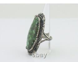 Navajo Ring 925 Silver Varascite Native American Artist C. 80's