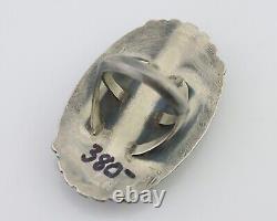 Navajo Ring 925 Silver Varascite Native American Artist C. 80's