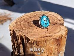 Navajo Ring Native American Jewelry Sterling Silver Matrix Turquoise Sz 7