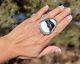 Navajo Ring Native American Jewelry Sterling Silver Signed P Yazzie Size 8