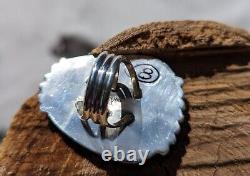 Navajo Ring Native American Jewelry Sterling Silver Signed P Yazzie size 8