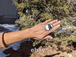 Navajo Ring Native American Jewelry Sterling Silver Signed P Yazzie size 8