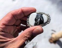 Navajo Ring Native American Jewelry Sterling Silver Signed P Yazzie size 8