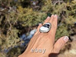 Navajo Ring Native American Jewelry Sterling Silver Signed P Yazzie size 8