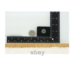 Navajo Ring Sterling Silver Blue Turquoise Vintage Signed MC 4.75