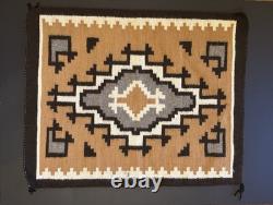 Navajo Rug Hand Woven Wool 30x37.5