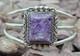 Navajo Signed Charoite Sterling Silver Native American Cuff Bracelet