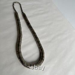 Navajo Silver Bendable Snake Twist Necklace Vtg Native American Beautiful 21