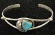 Navajo Slave Bracelet 925 Silver Natural Marked Bb Turquoise Native American