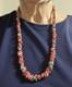 Navajo Spiny Oyster & Turquoise Graduated Rondell Necklace 27 In V. Johnson
