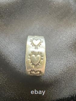 Navajo Stamped Sterling Silver Band Ring