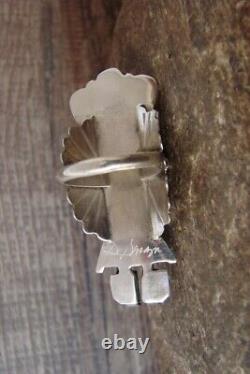 Navajo Sterling Silver Coral Kachina Ring Size 7 Doris Smallcanyon