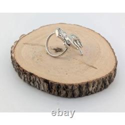Navajo Sterling Silver Horse Bypass Band Ring Native American Jewelry Sz 12US