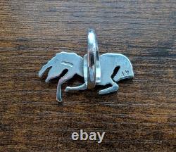 Navajo Sterling Silver Horse Bypass Band Ring Native American Jewelry Sz 12US