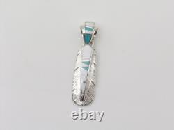 Navajo Sterling Silver Multi-Stone Native American Handmade Pendant