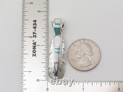 Navajo Sterling Silver Multi-Stone Native American Handmade Pendant