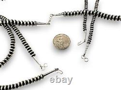 Navajo Sterling Silver Rondelles Saucer Flat Bead Necklace 4mm 18 60418