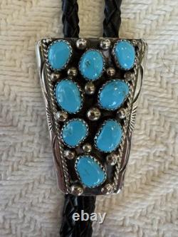 Navajo Sterling Silver and Turquoise Bolo by Dorothy Secatero