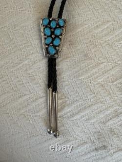 Navajo Sterling Silver and Turquoise Bolo by Dorothy Secatero