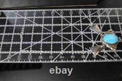 Navajo Sterling Silver and Turquoise Pendant Necklace by Jennifer Cayditto